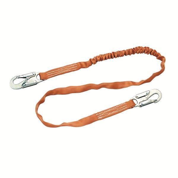 Miller® Titan™ Shock-Absorbing Lanyard, Tubular, Single Leg w/ Locking Snap Hook